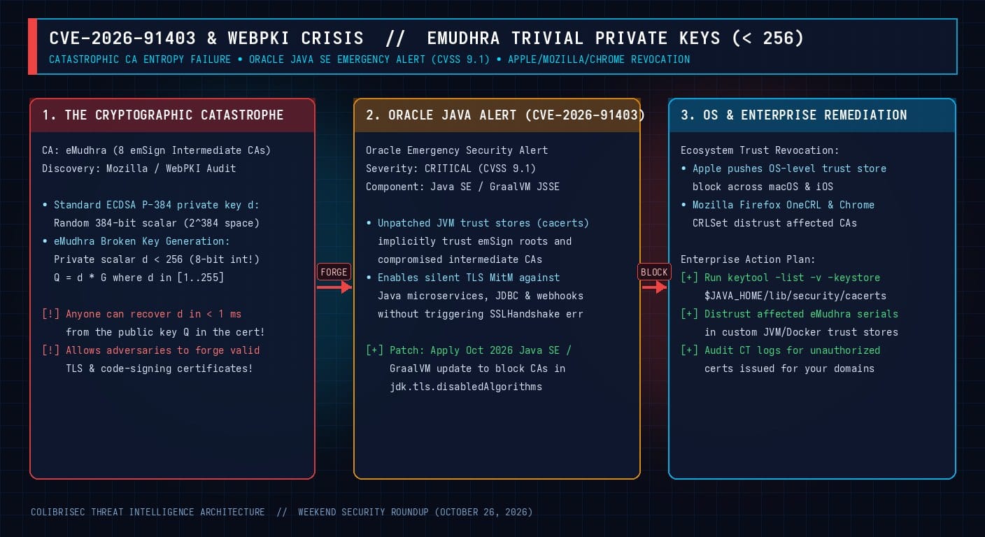 CVE-2026-91403 eMudhra 8-Bit Private Key Entropy Failure Diagram