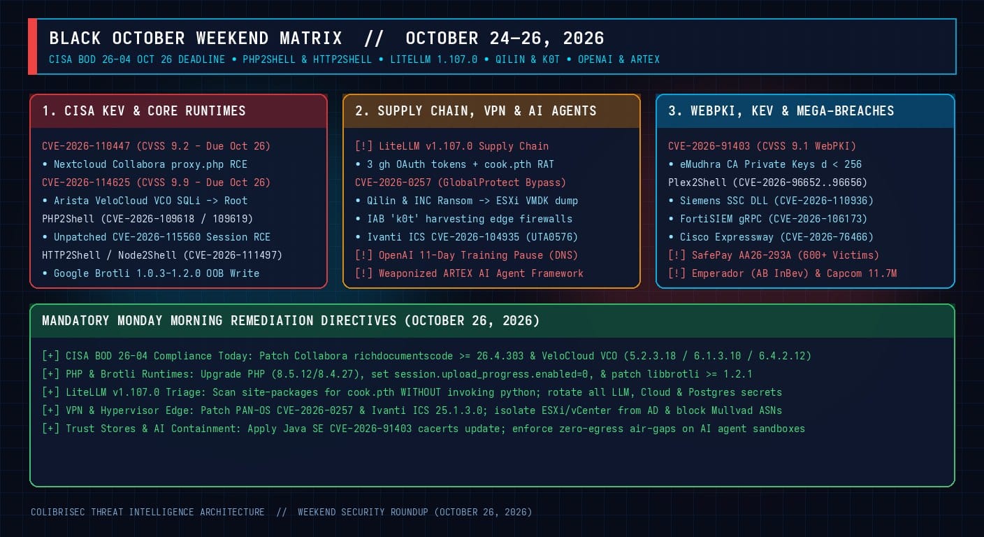 Black October Threat Landscape Matrix - Weekend of October 26, 2026