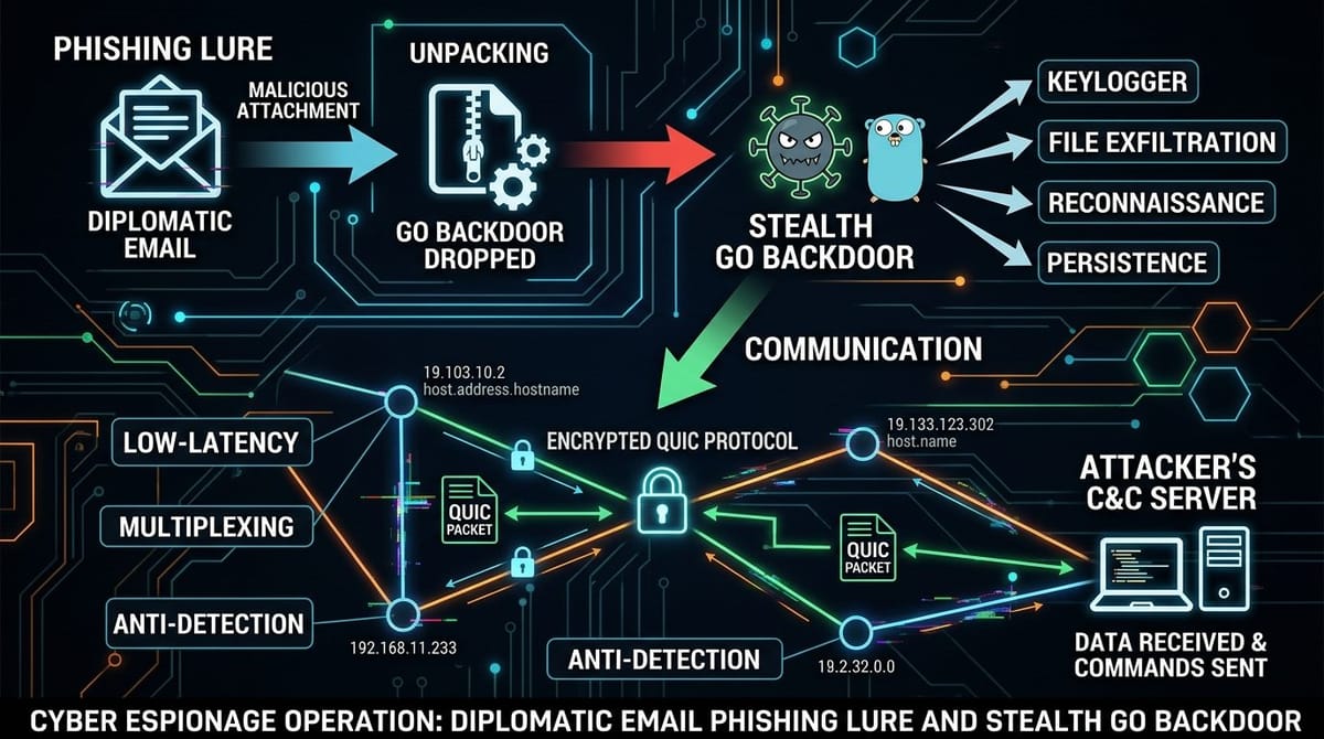 Operación QUICSILVER: Stealth QUICAgent Go Backdoor Targeting Diplomatic Infrastructure