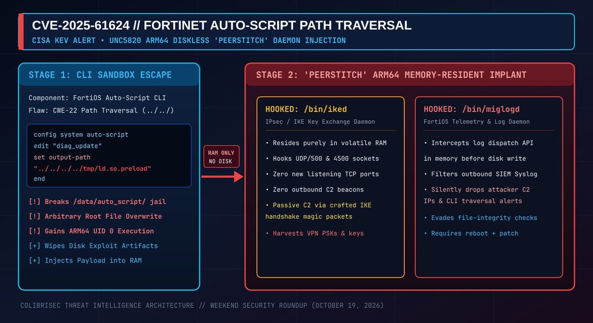 CVE-2025-61624 Fortinet Auto-Script Path Traversal PEERSTITCH Malware en Memoria