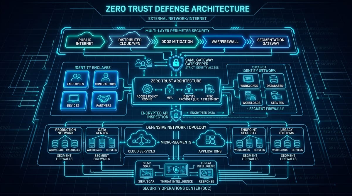 Enterprise Zero Trust Hardening Blueprint Architecture Diagram