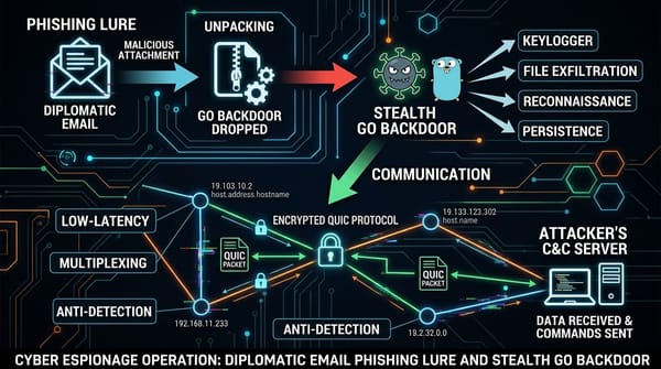 Operation QUICSILVER: Stealth QUICAgent Go Backdoor Targeting Diplomatic Infrastructure